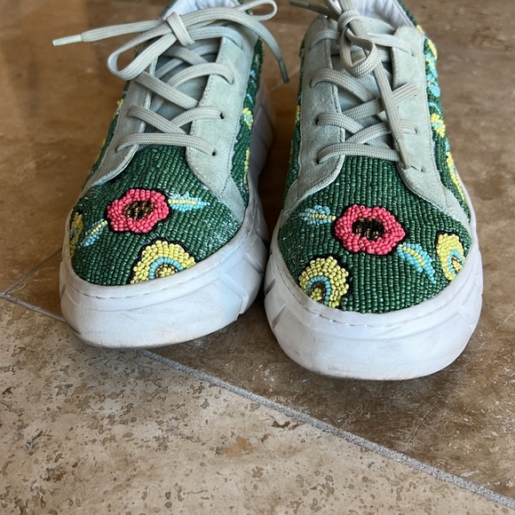 Free People Floral Beaded Platform Sneakers - Picture 6 of 12